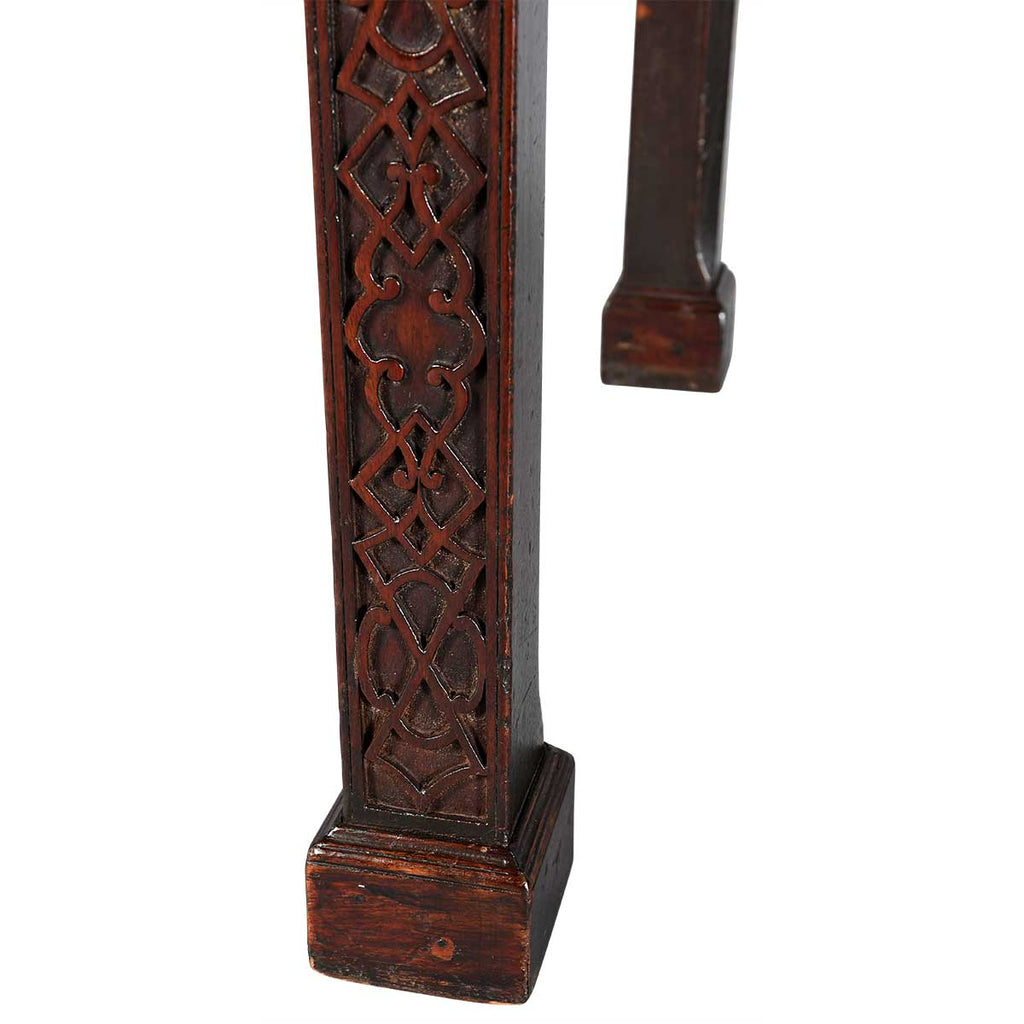 A Chippendale Period Serving Table with Blind Fretwork
