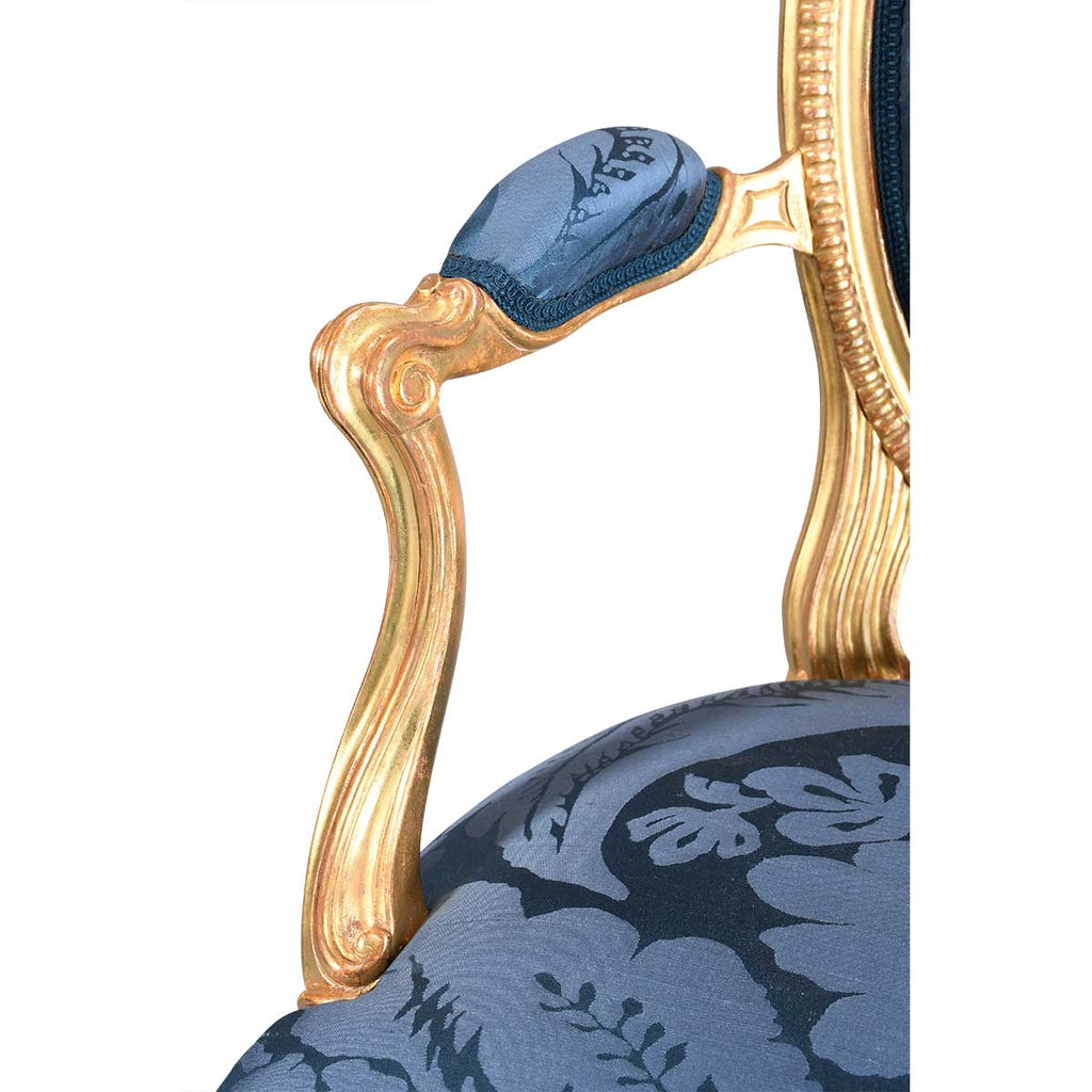 Six George III Period Giltwood Armchairs