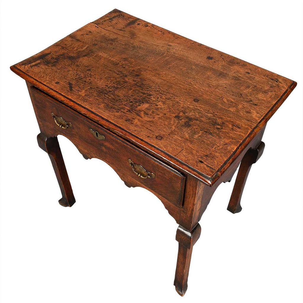 Oak Side Table on Unusual Hipped Legs