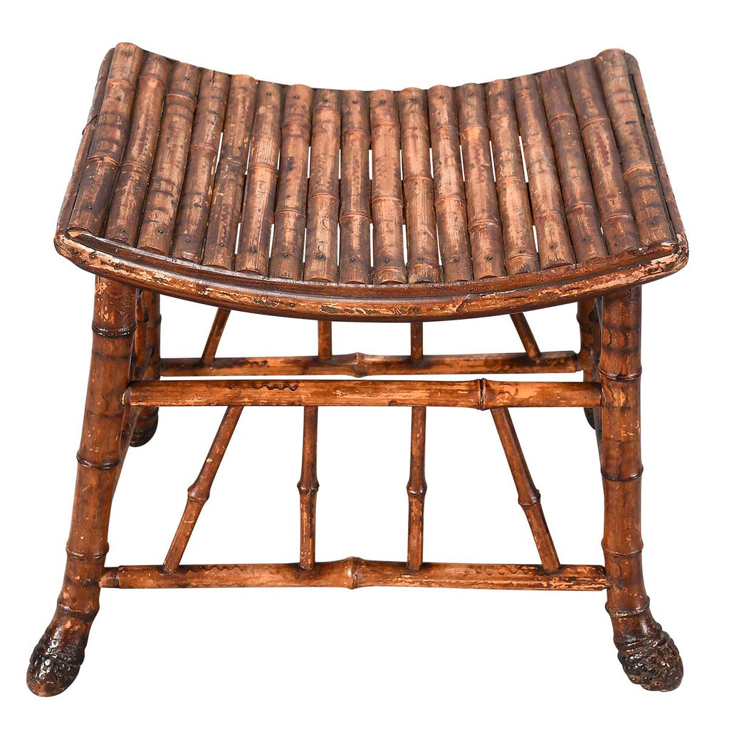 An Arts and Crafts Period Bamboo "Thebes" Stool
