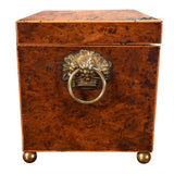 Burr Yew Wood Tea Caddy