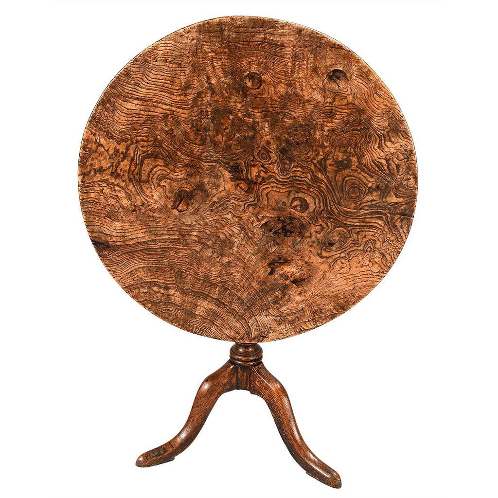 Burr Ash Tripod Table - 32" Diameter