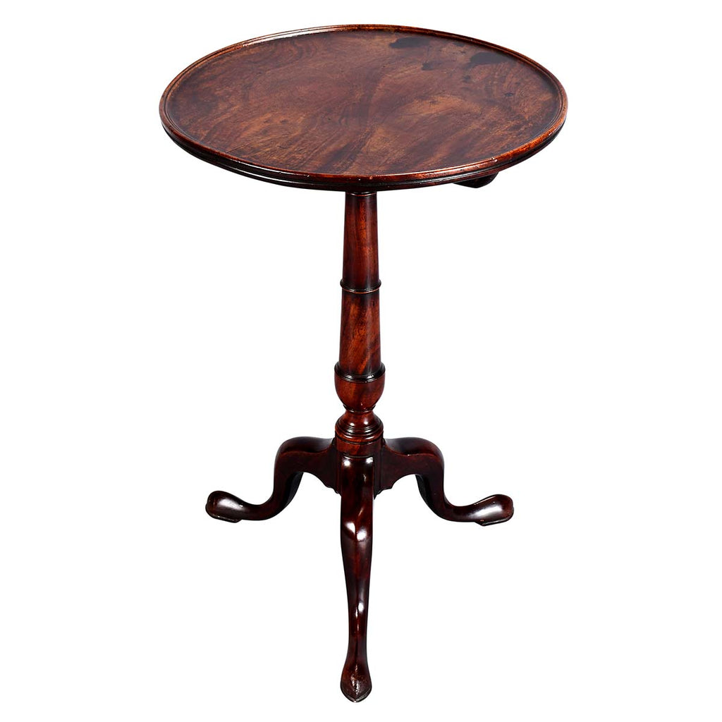 George II Period Mahogany Candlestand with Dished Top - 19.5" diameter