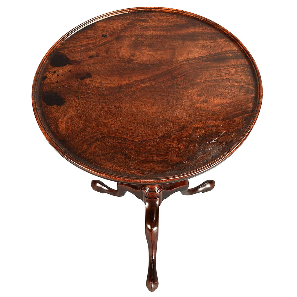 George II Period Mahogany Candlestand with Dished Top - 19.5" diameter