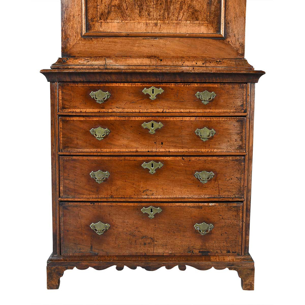 A George I Period Walnut-Veneered Cabinet on Chest