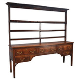 George III Period Oak Dresser and Rack