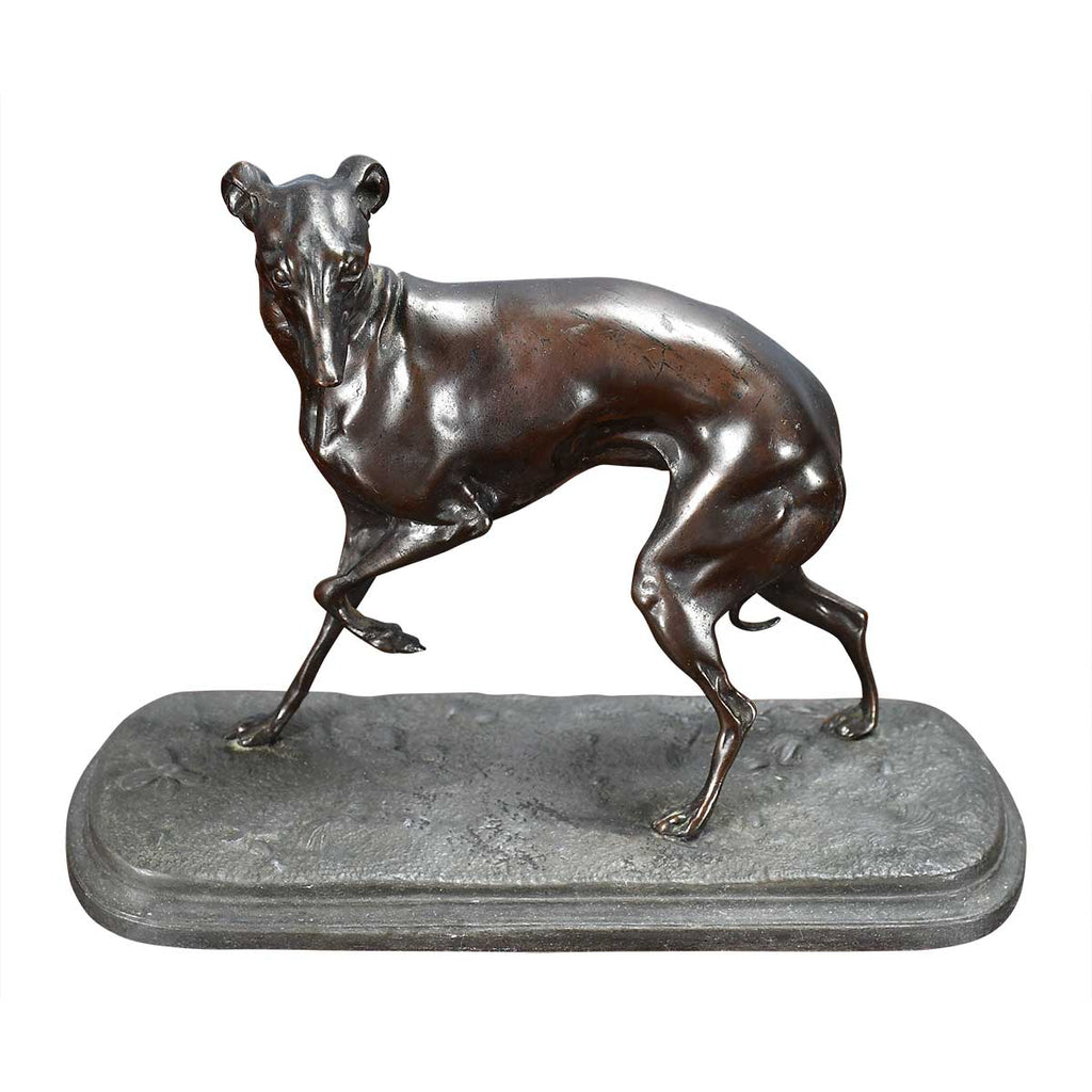 Metal Whippet Statue