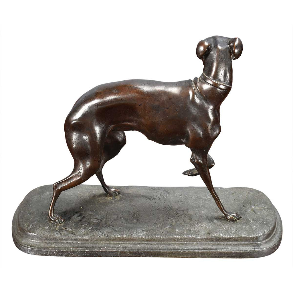 Metal Whippet Statue