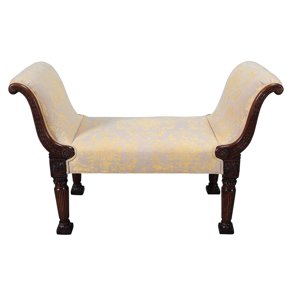 A George III Period Mahogany Window Seat