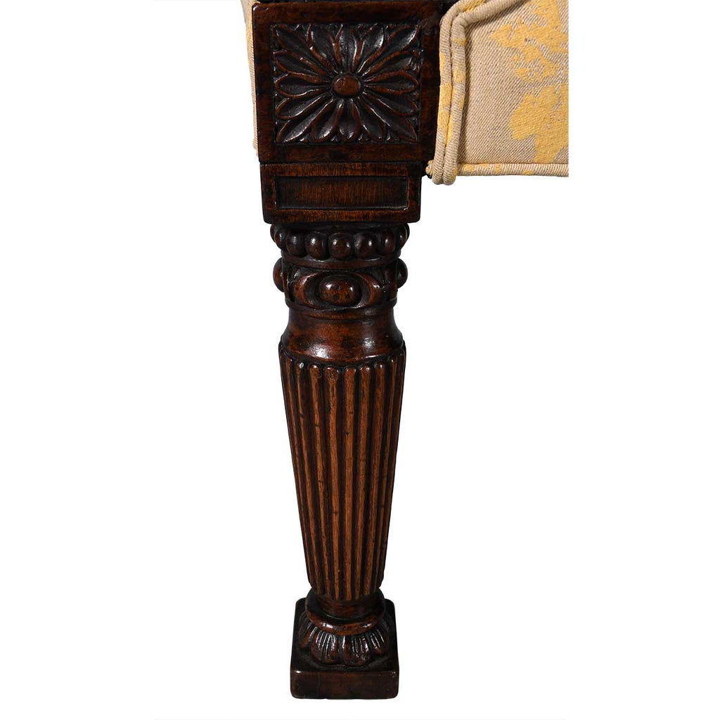 A George III Period Mahogany Window Seat