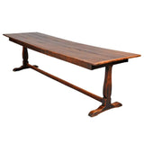 An early 18th Century farm table on trestle base. View 1