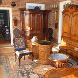 Belgian Oak Cabinet with Carved Sunflower