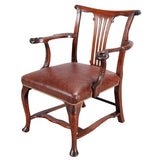 Irish Carved Mahogany Armchair