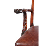 Irish Carved Mahogany Armchair