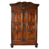 Monumental Louis XV Walnut Armoire