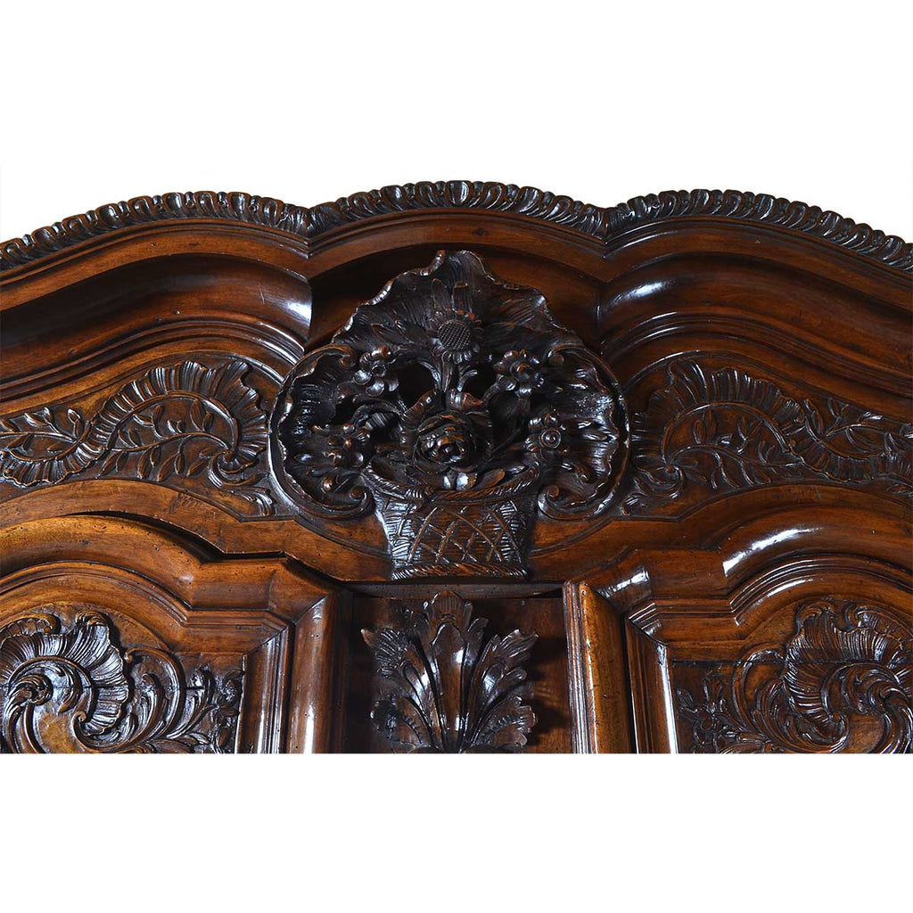 Monumental Louis XV Walnut Armoire