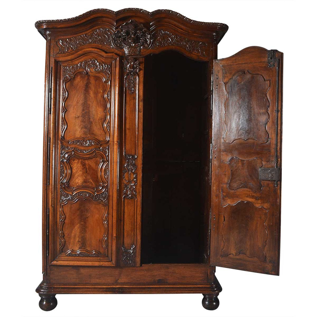 Monumental Louis XV Walnut Armoire