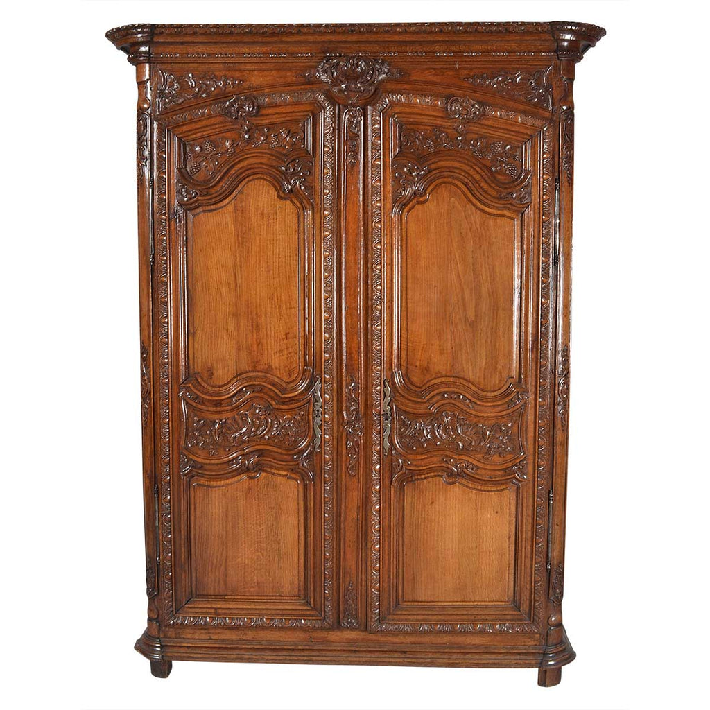Highly Carved Oak Armoire