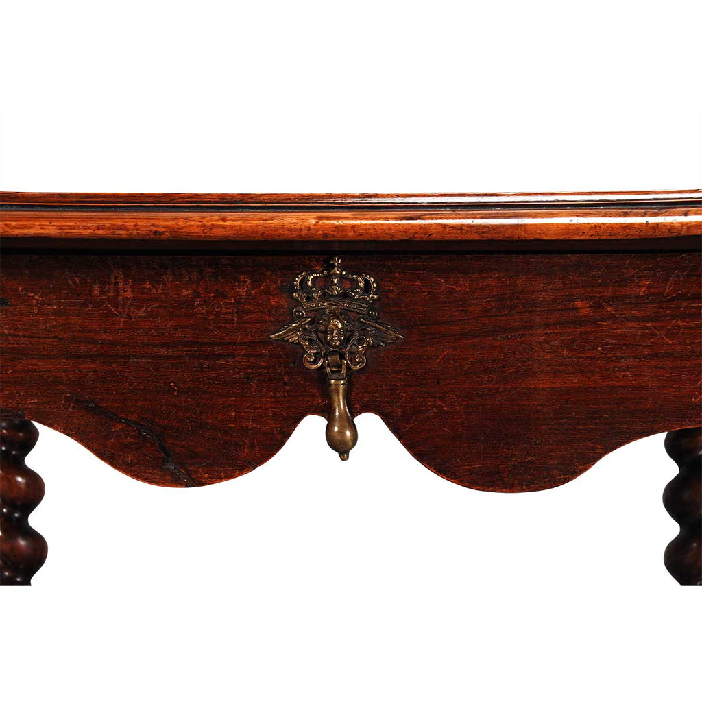 Walnut Side Table on Barley Twist Legs