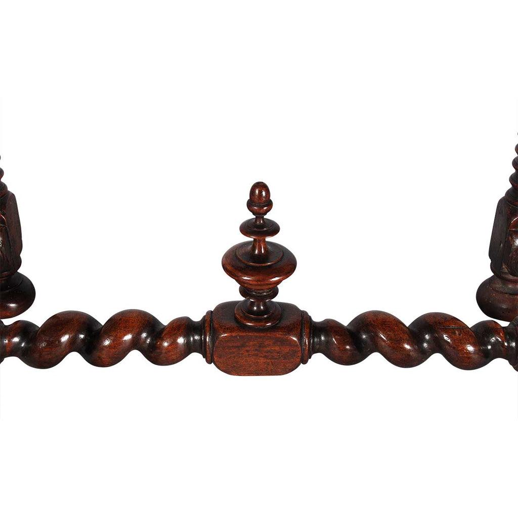 Walnut Side Table on Barley Twist Legs