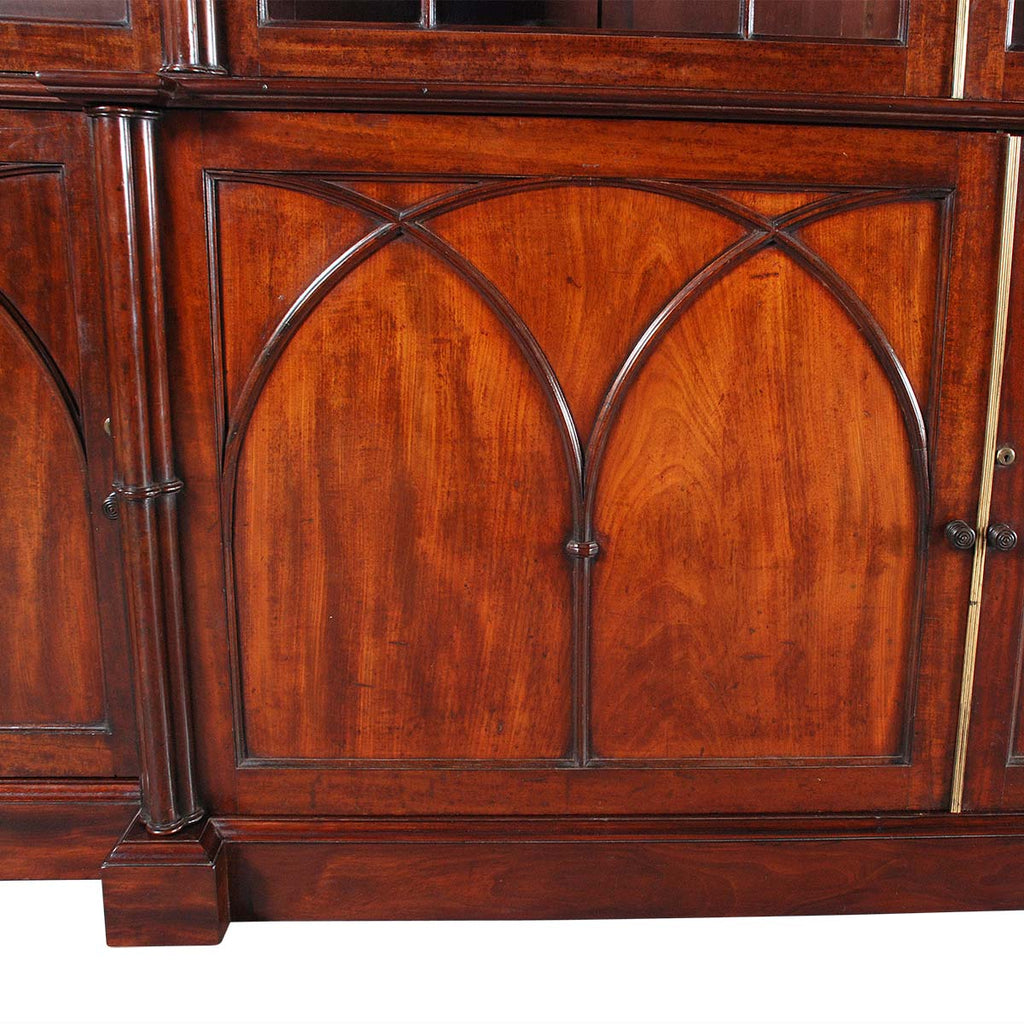 Regency Period Mahogany Bookcase-12' Long
