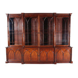 Regency Period Mahogany Bookcase-12' Long