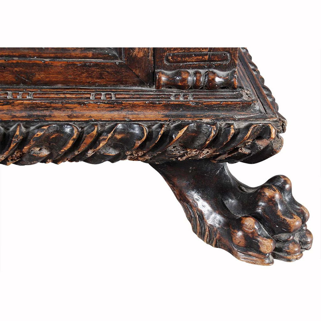 Walnut Cassone with Carved Armorial