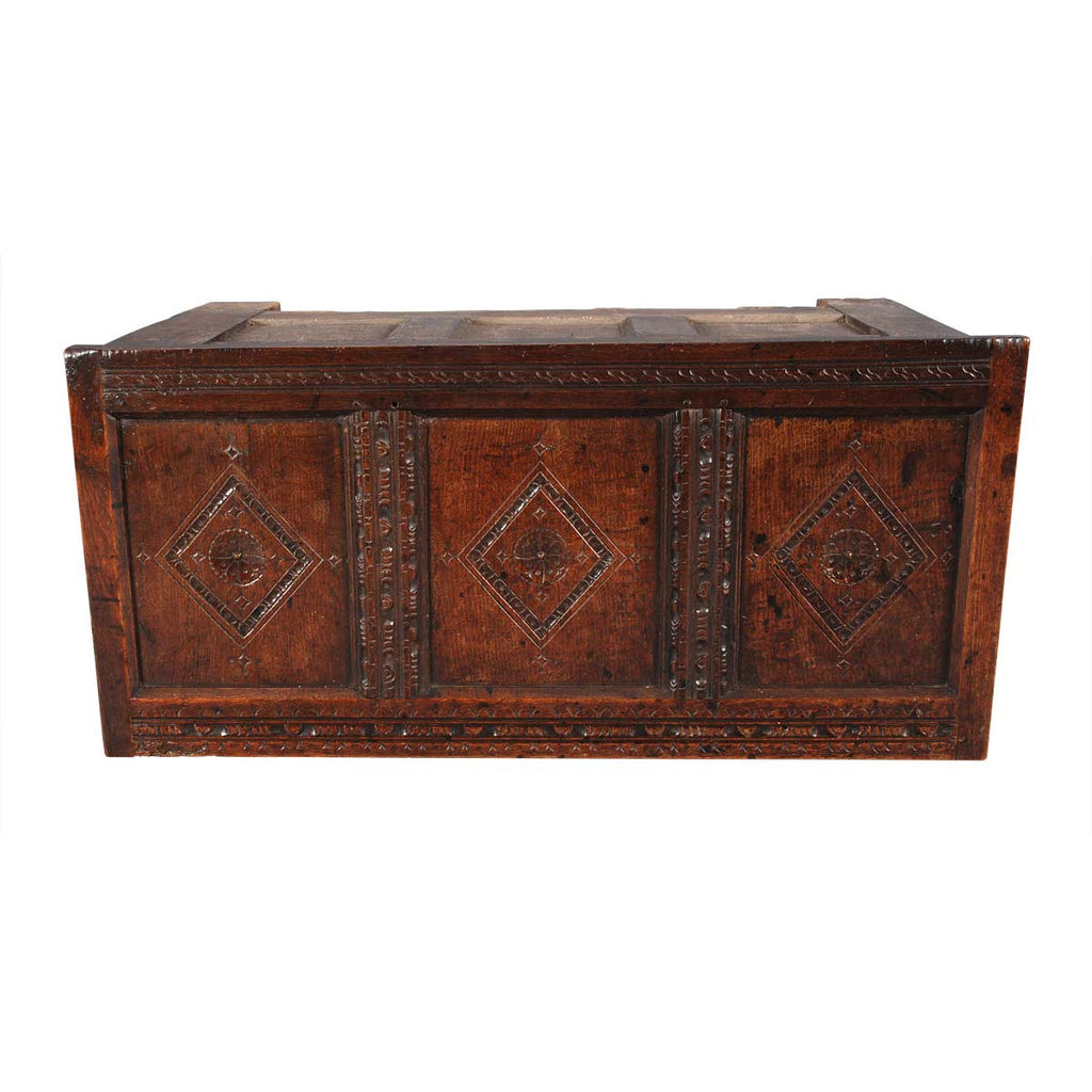 Carved Charles I Coffer