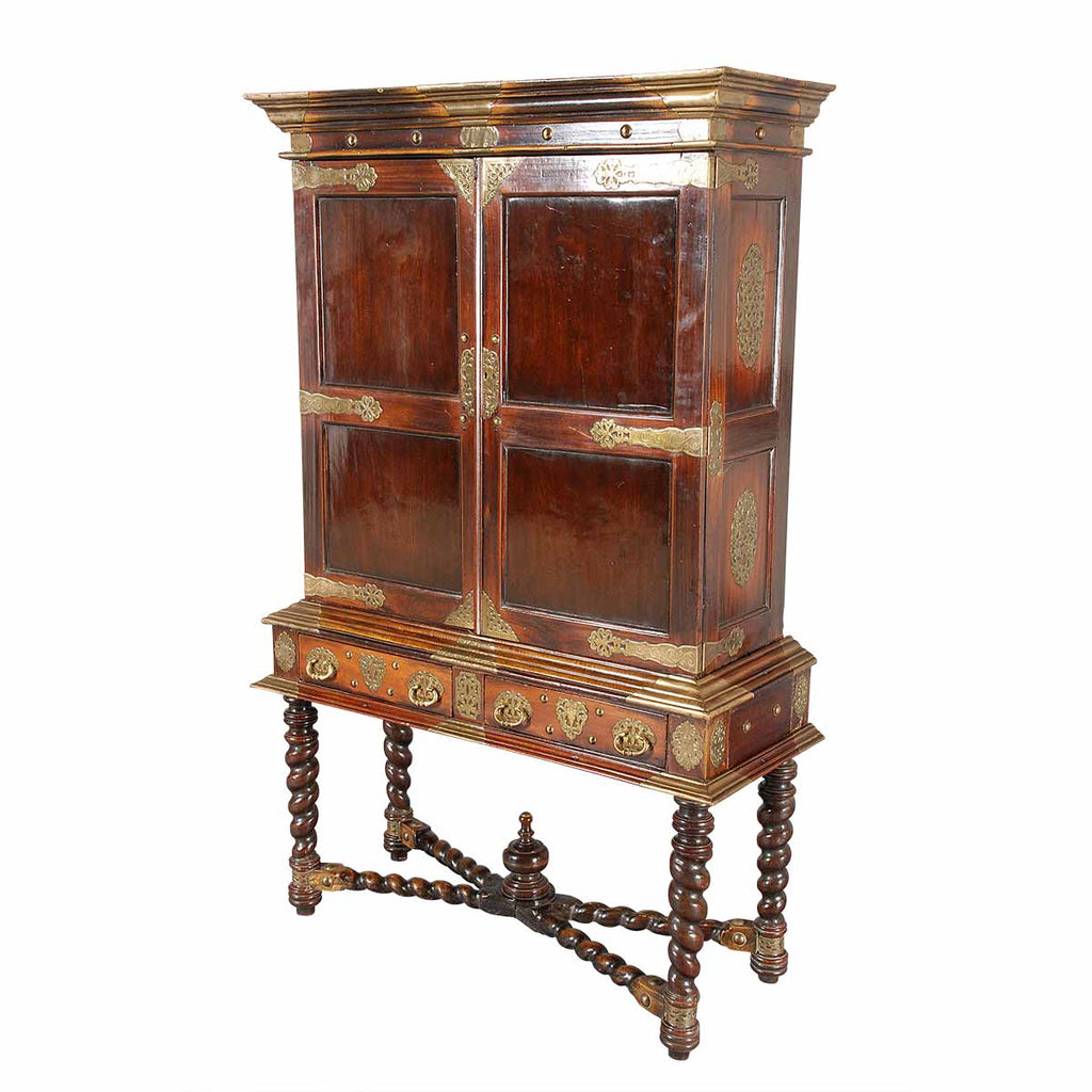 Colonial Cabinet on Stand in Padouk