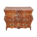 Boldly Shaped French Walnut Commode