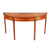 Demilune Serving Table in Satinwood, Yew, and Rosewood