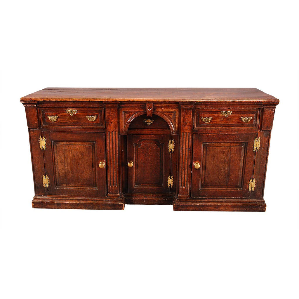 Oak Dresser with Recessed Center