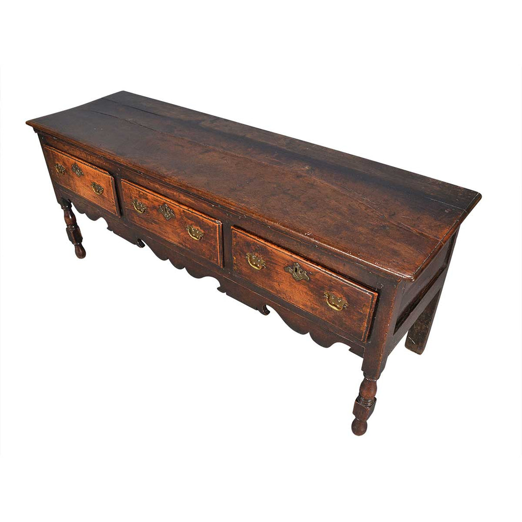 Rustic Oak Dresser on Turned Legs