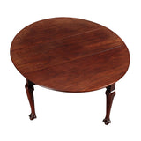 Mahogany Drop Leaf Table with Cabriole Legs and Trifid Feet