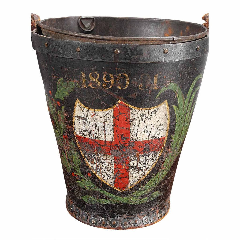 Leather Fire Bucket with St. George's Cross