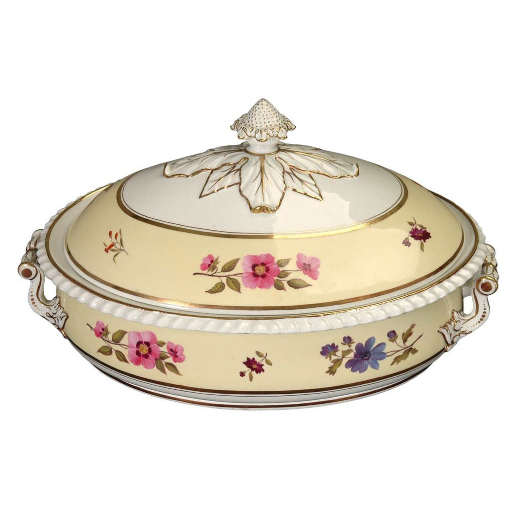 A rare  antique three-part serving dish by Flight Barr & Barr. View 1