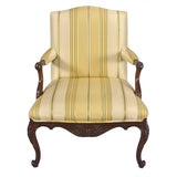 Carved Library Chair on Cabriole Legs