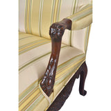 Carved Library Chair on Cabriole Legs