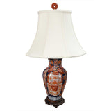 Ribbed Imari Vase Wired as a Lamp