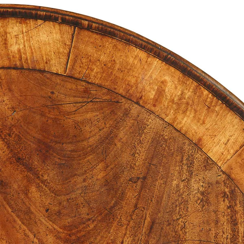 An English oval breakfast table with wide strip of cross-banding and incredible color and patina. view 4