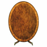 An English oval breakfast table with wide strip of cross-banding and incredible color and patina. view 1