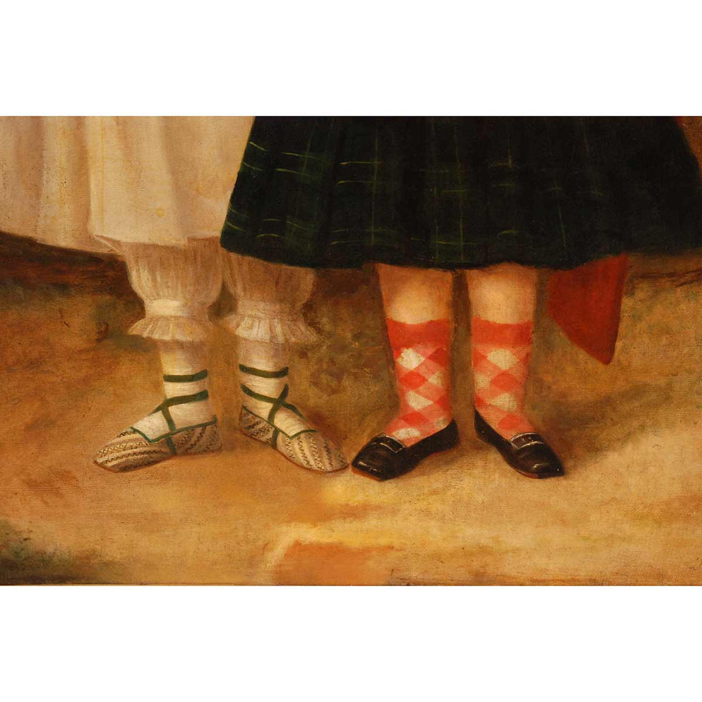 Portrait of Two Children in a Pastoral Landscape