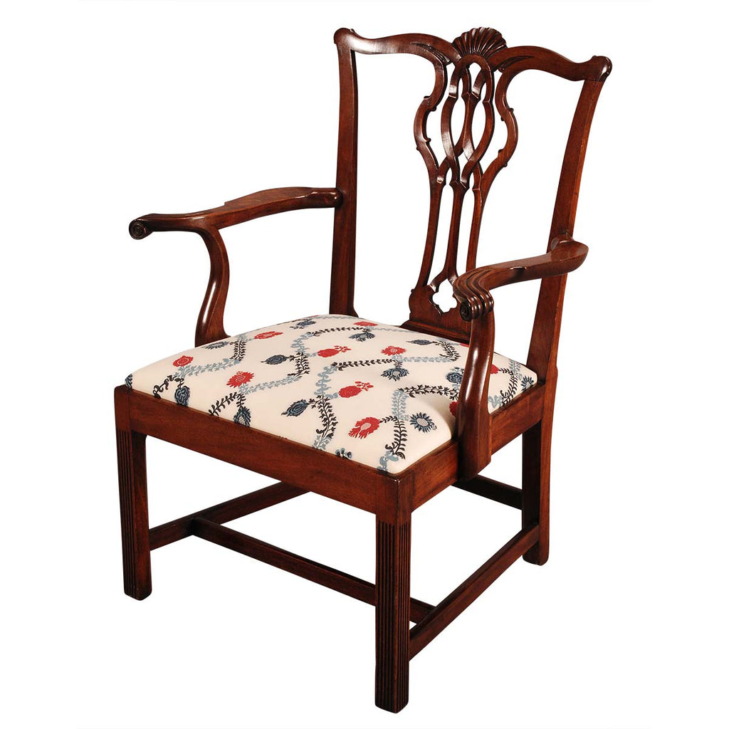 Pair of Large Chippendale Armchairs