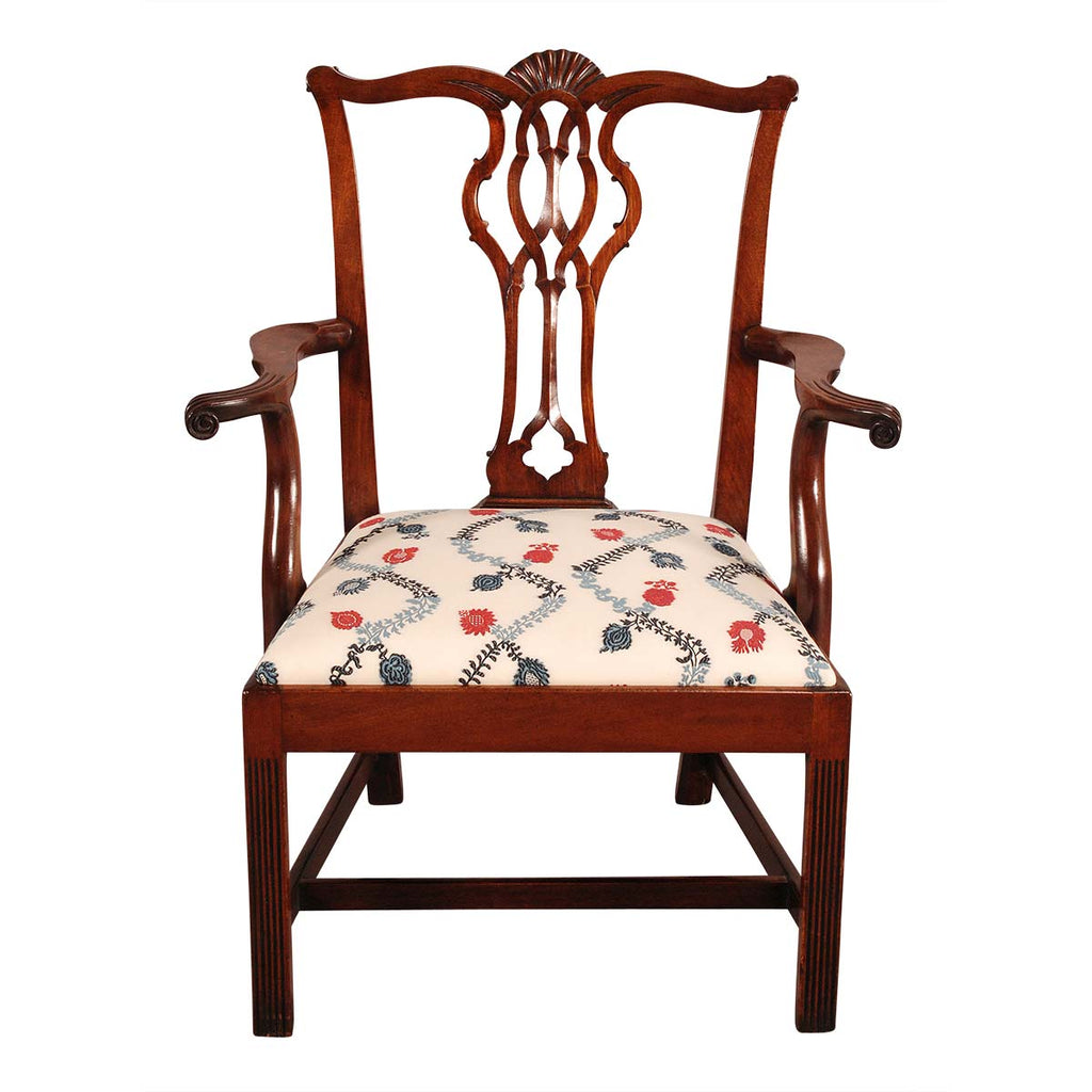 Pair of Large Chippendale Armchairs