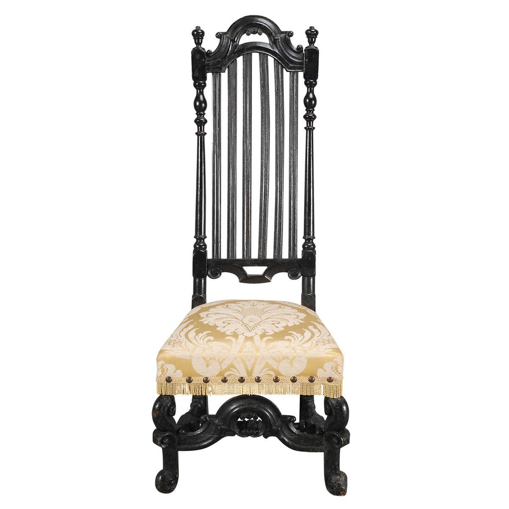 Pair of Ebonized Hall Chairs