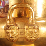 Pair of Gilded Campagna Urns