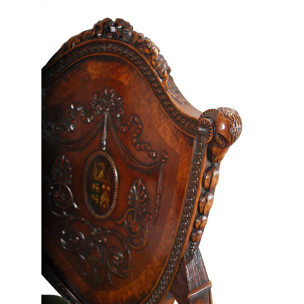 Pair of Oversized Shield-Back Armchairs