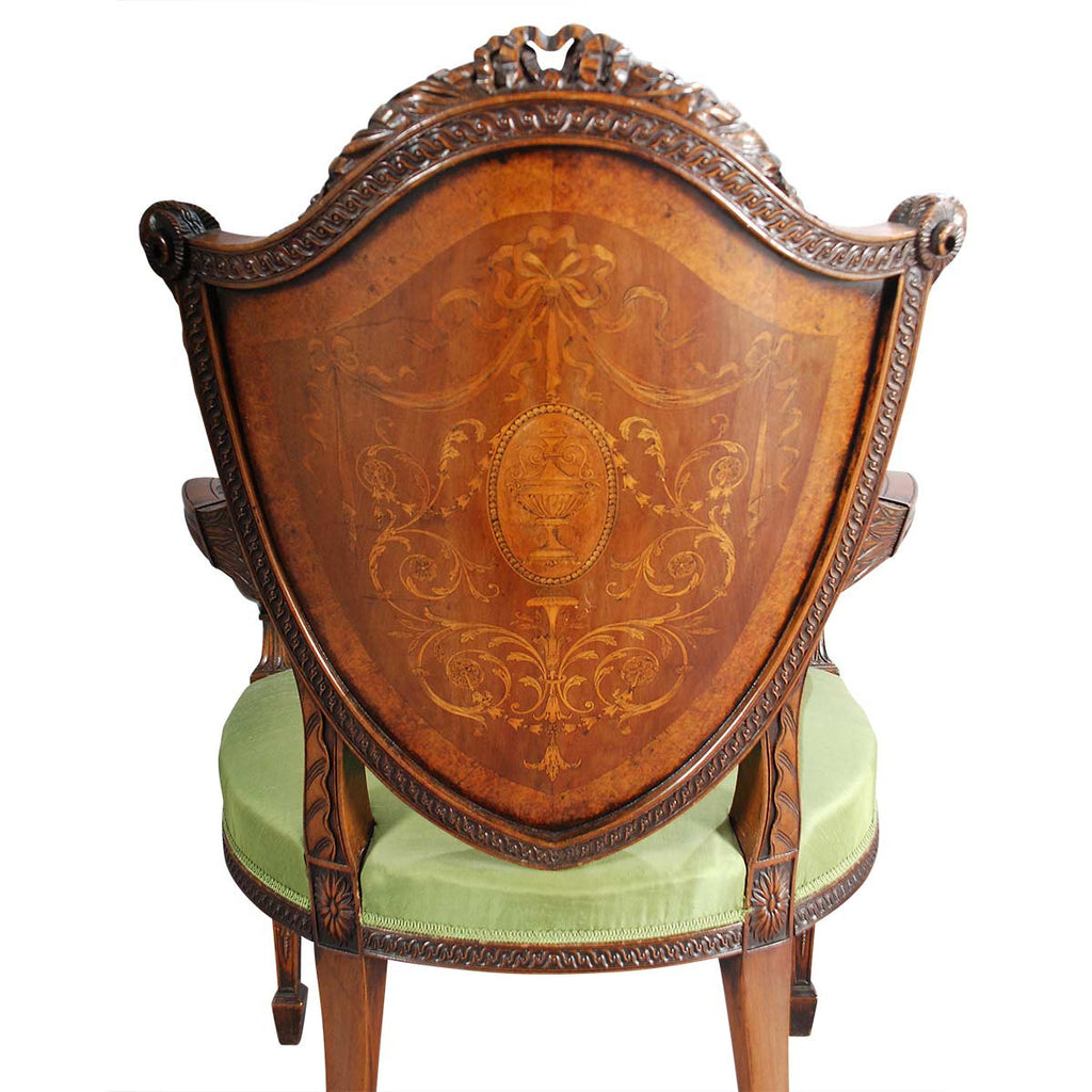 Pair of Oversized Shield-Back Armchairs