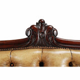 Pair of Tufted Leather Benches