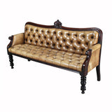 Pair of Tufted Leather Benches